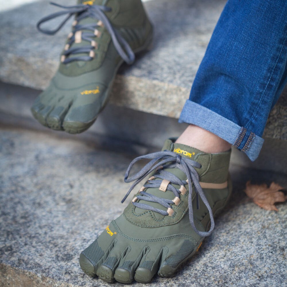 Zapatos De Trail Hombre Verde Oliva - FiveFingers V-Trek - KAUHGF-967